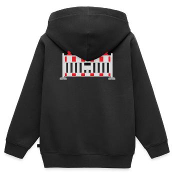 construction - Kids Premium Organic Zip-up Hoodie - black - Back - AI Model Kid Male (0cm)