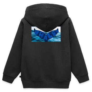 Save the whales - Kinder Premium Organic Zip Hoodie - Schwarz - Hinten - AI Model Kid Male (0cm)