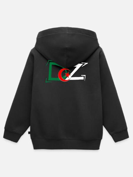 DZ Algerien True Algerisch Algerisch - Kinder Premium Organic Zip Hoodie - Schwarz