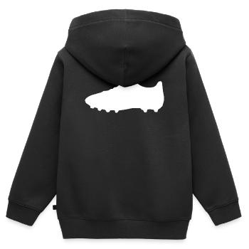 Fussballschuh: Champion, Tor & Heimspiel - Kinder Premium Organic Zip Hoodie - Schwarz - Hinten - AI Model Kid Male (0cm)