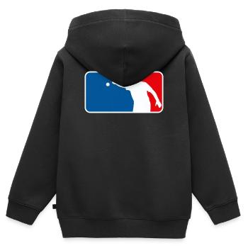 Petanque Boule Logo Major League USA France Sty - Kinder Premium Organic Zip Hoodie - Schwarz - Hinten - AI Model Kid Male (0cm)