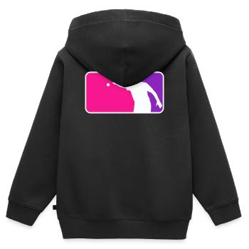 Petanque Boule Petanca Major League Style Pink - Kinder Premium Organic Zip Hoodie - Schwarz - Hinten - AI Model Kid Male (0cm)