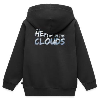 Head in the Clouds von Tagträumern - Kinder Premium Organic Zip Hoodie - Schwarz - Hinten - AI Model Kid Male (0cm)