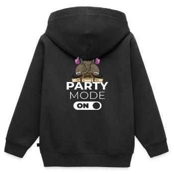 Party Elefant DJ Disc Jockey Geschenk - Kinder Premium Organic Zip Hoodie - Schwarz - Hinten - AI Model Kid Male (0cm)