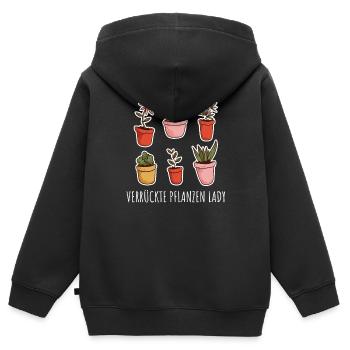 Floristin Blumen Blumenladen Geschenk Floristik - Kinder Premium Organic Zip Hoodie - Schwarz - Hinten - AI Model Kid Male (0cm)