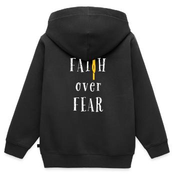 Jesus Jesus Jesus Christlich Christlich Christlich - Kinder Premium Organic Zip Hoodie - Schwarz - Hinten - AI Model Kid Male (0cm)