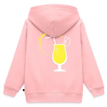 Sunny Lemonade - Kids Premium Organic Zip-up Hoodie - rose - Back - AI Model Kid Female (0cm)