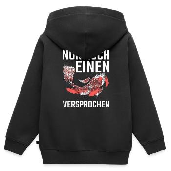 Koi Fan - Nur Noch Einen Versprochen - Koi Fisch - Kinder Premium Organic Zip Hoodie - Schwarz - Hinten - AI Model Kid Male (0cm)