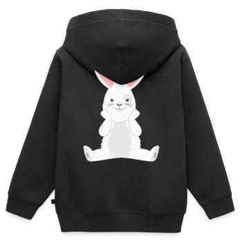Rabbit Rabbit - Kids Premium Organic Zip-up Hoodie - black - Back - AI Model Kid Male (0cm)