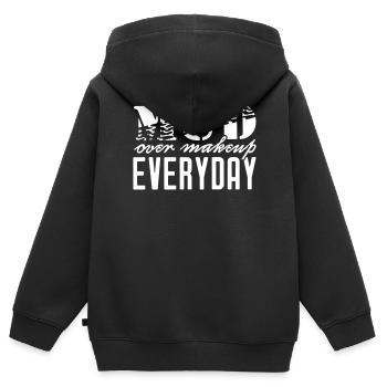 MUD Sur maquillage Jeep Jeep Everyday - Sweat Premium à capuche zippé enfant bio - noir - Dos - AI Model Kid Male (0cm)