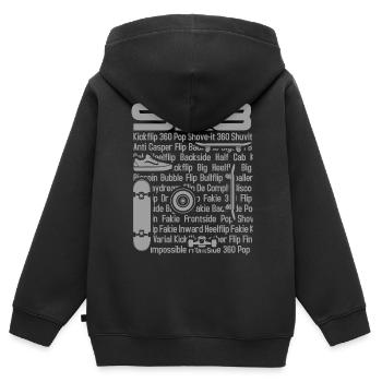 SK8 Schlittschuh - Kinder Premium Organic Zip Hoodie - Schwarz - Hinten - AI Model Kid Male (0cm)