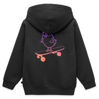 Skateboarding Tricks Skateboard Kücken Skater - Kinder Premium Organic Zip Hoodie - Schwarz - Hinten - AI Model Kid Male (0cm)