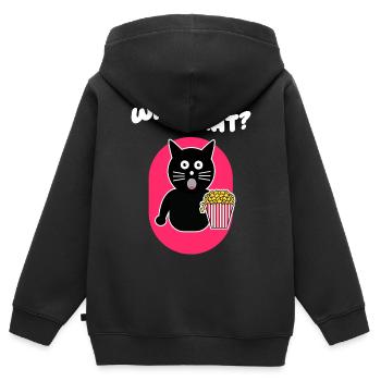Popcorn Cat Movies Streaming Movie Watch Series - Sweat Premium à capuche zippé enfant bio - noir - Dos - AI Model Kid Male (0cm)