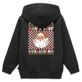 Hässlicher Weihnachtspullover - Kinder Premium Organic Zip Hoodie - Schwarz - Hinten - AI Model Kid Male (0cm)