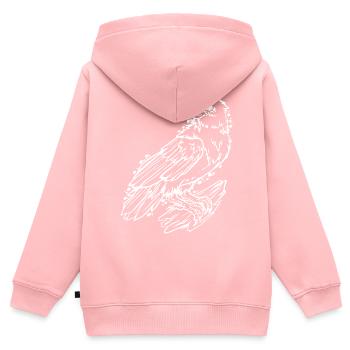 Cooler Rabe, tolles Geschenk Rabenfan - Kinder Premium Organic Zip Hoodie - Rosa - Hinten - AI Model Kid Female (0cm)