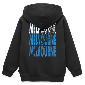 Tennis Shirt Melbourne Turnier Australien Design - Kinder Premium Organic Zip Hoodie - Schwarz - Hinten - AI Model Kid Male (0cm)