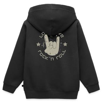 Rock 'n' Roll - Sweat Premium à capuche zippé enfant bio - noir - Dos - AI Model Kid Male (0cm)