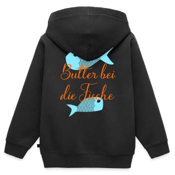 Allons au fond des choses - Sweat Premium à capuche zippé enfant bio - noir - Dos - AI Model Kid Male (0cm)