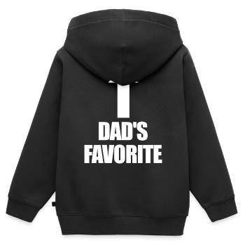 Lieblingskind Papas Liebling Ich bin Papas Lieblin - Kinder Premium Organic Zip Hoodie - Schwarz - Hinten - AI Model Kid Male (0cm)
