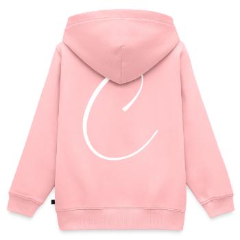 c - Kids Premium Organic Zip-up Hoodie - rose - Back - AI Model Kid Female (0cm)