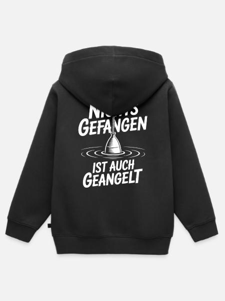 Angel Spruch lustig - Kinder Premium Organic Zip Hoodie - Schwarz