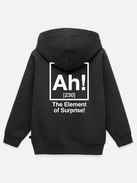 Ah! Element Überraschung - Kinder Premium Organic Zip Hoodie - Schwarz