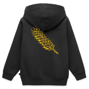getreide corn cereal wheat weizen veggie gemuese v - Kinder Premium Organic Zip Hoodie - Schwarz - Hinten - AI Model Kid Male (0cm)