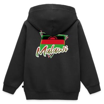 Malawi - Sweat Premium à capuche zippé enfant bio - noir - Dos - AI Model Kid Male (0cm)