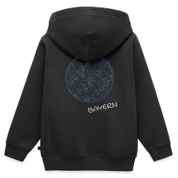 Bayern Bavaria - Kinder Premium Organic Zip Hoodie - Schwarz - Hinten - AI Model Kid Male (0cm)