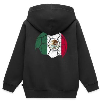 Mexico Soccer Ball Fußball - Kinder Premium Organic Zip Hoodie - Schwarz - Hinten - AI Model Kid Male (0cm)