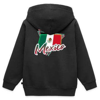 Mexiko - Kinder Premium Organic Zip Hoodie - Schwarz - Hinten - AI Model Kid Male (0cm)