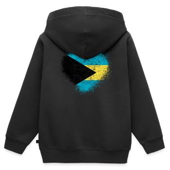 Bahamas - Kinder Premium Organic Zip Hoodie - Schwarz - Hinten - AI Model Kid Male (0cm)