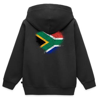Afrique du Sud - Sweat Premium à capuche zippé enfant bio - noir - Dos - AI Model Kid Male (0cm)