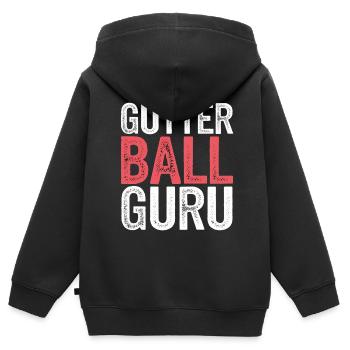Gutter Ball Guru 9 - Kinder Premium Organic Zip Hoodie - Schwarz - Hinten - AI Model Kid Male (0cm)