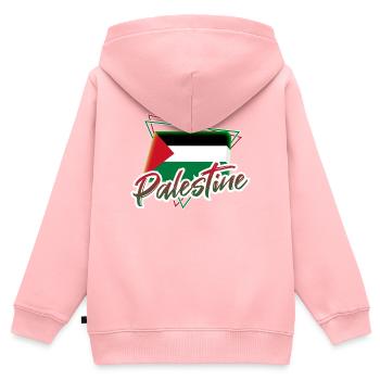 Palästina - Kinder Premium Organic Zip Hoodie - Rosa - Hinten - AI Model Kid Female (0cm)