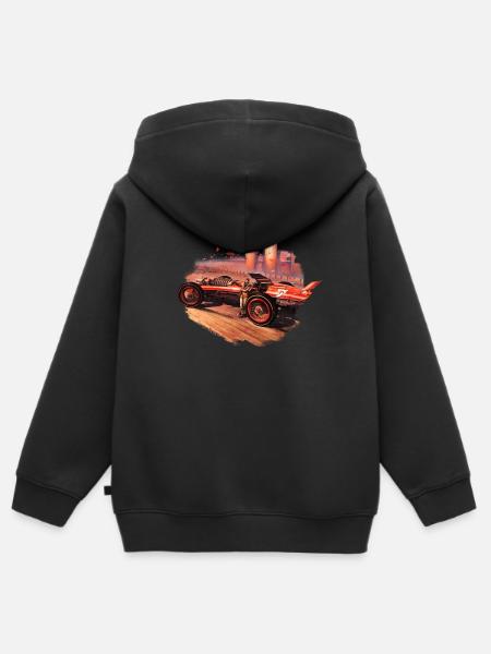 Grinns Welt Nr. 1 - Kinder Premium Organic Zip Hoodie - Schwarz