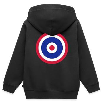 Thai Roundel Target Flag - Kids Premium Organic Zip-up Hoodie - black - Back - AI Model Kid Male (0cm)