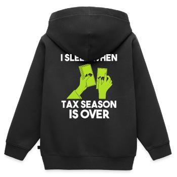 Lustige Buchhaltung Buchhalter - Kinder Premium Organic Zip Hoodie - Schwarz - Hinten - AI Model Kid Male (0cm)