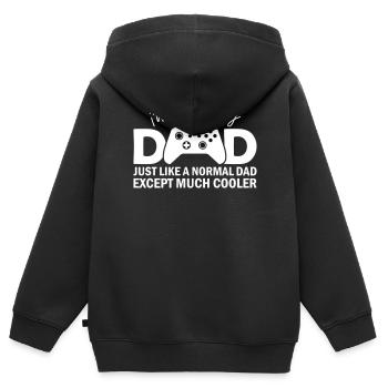 I’m A Gaming Papa - Sweat Premium à capuche zippé enfant bio - noir - Dos - AI Model Kid Male (0cm)