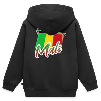Mali - Sweat Premium à capuche zippé enfant bio - noir - Dos - AI Model Kid Male (0cm)