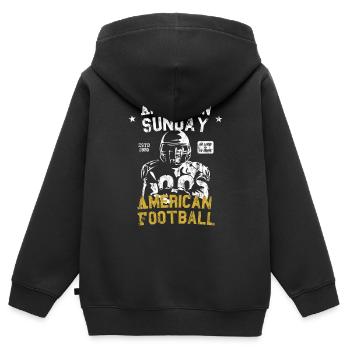 Any given Sunday - American Football - Kinder Premium Organic Zip Hoodie - Schwarz - Hinten - AI Model Kid Male (0cm)