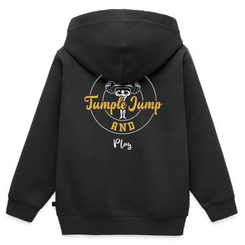 Flip Tumple Jump And Play - Gym - Sweat Premium à capuche zippé enfant bio - noir - Dos - AI Model Kid Male (0cm)