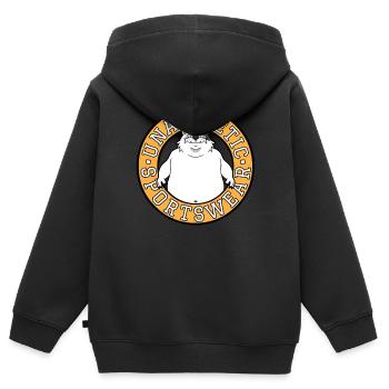 unathletic hangover - Kids Premium Organic Zip-up Hoodie - black - Back - AI Model Kid Male (0cm)