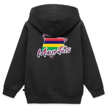 Maurice - Sweat Premium à capuche zippé enfant bio - noir - Dos - AI Model Kid Male (0cm)
