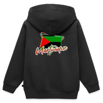 Martinique - Kinder Premium Organic Zip Hoodie - Schwarz - Hinten - AI Model Kid Male (0cm)