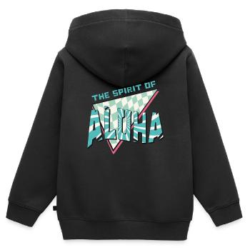 the spirit of aloha Sommer Strand Retro Surfen - Kinder Premium Organic Zip Hoodie - Schwarz - Hinten - AI Model Kid Male (0cm)