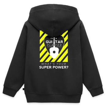 Mélodie instrument de musique - Sweat Premium à capuche zippé enfant bio - noir - Dos - AI Model Kid Male (0cm)