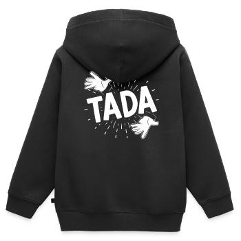 Tada Magier Magie Zaubertrick - Kinder Premium Organic Zip Hoodie - Schwarz - Hinten - AI Model Kid Male (0cm)