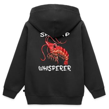 Garnelen Shrimp Whisperer Krebs Krebse Krebstiere - Kinder Premium Organic Zip Hoodie - Schwarz - Hinten - AI Model Kid Male (0cm)