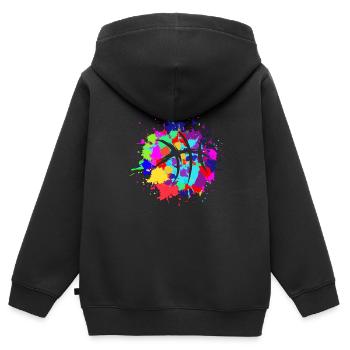 Basketball Basketballspieler Überraschungsoutfit - Kinder Premium Organic Zip Hoodie - Schwarz - Hinten - AI Model Kid Male (0cm)